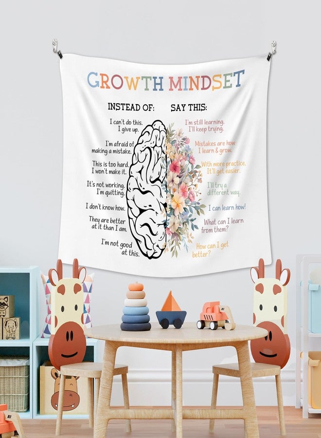 XLDLIOO Mental Health Wall Tapestry, Growth Mindset Positive Affirmations Motivational Wall Tapestry Hanging for Classroom, Inspirational Tapestries Decor Art for Therapy Counselor Office 40x30in - Image 5